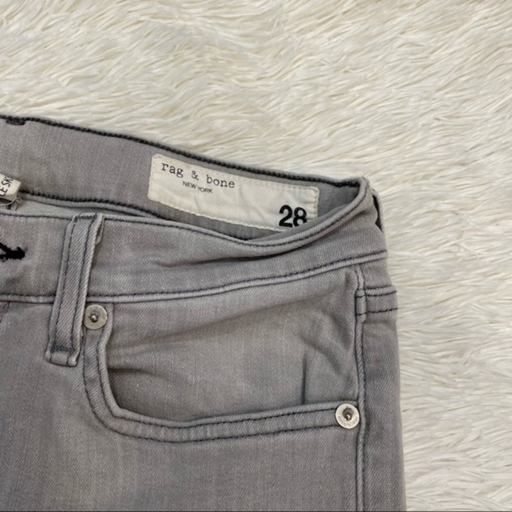 rag & bone Skinny Jeans in Olive Gray - Picture 12 of 14